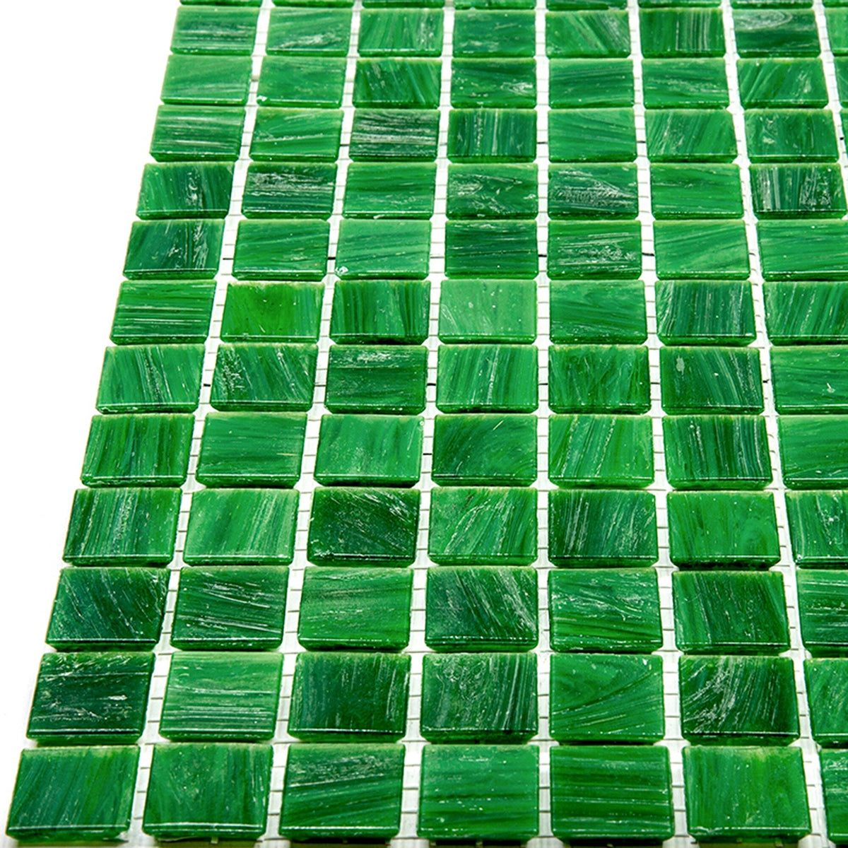 Apollo Tile Celestial Kelly Green 12-in x 12-in Glossy Glass Uniform Squares Floor and Wall Tile (20-sq. ft/ Carton)