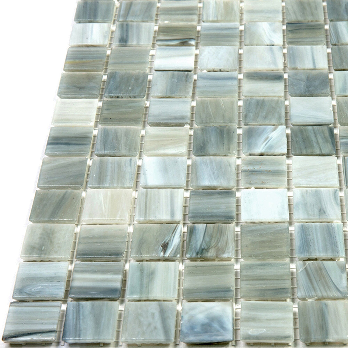 Apollo Tile Celestial Pearl Blue 12-in x 12-in Glossy Glass Uniform Squares Floor and Wall Tile (20-sq. ft/ Carton)