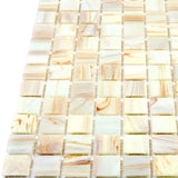 Apollo Tile Celestial Beige 12-in x 12-in Glossy Glass Uniform Squares Floor and Wall Tile (20-sq. ft/ Carton)