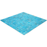 Apollo Tile Celestial Vivid Sky Blue 12-in x 12-in Glossy Glass Uniform Squares Floor and Wall Tile (20-sq. ft/ Carton)
