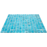 Apollo Tile Celestial Vivid Sky Blue 12-in x 12-in Glossy Glass Uniform Squares Floor and Wall Tile (20-sq. ft/ Carton)