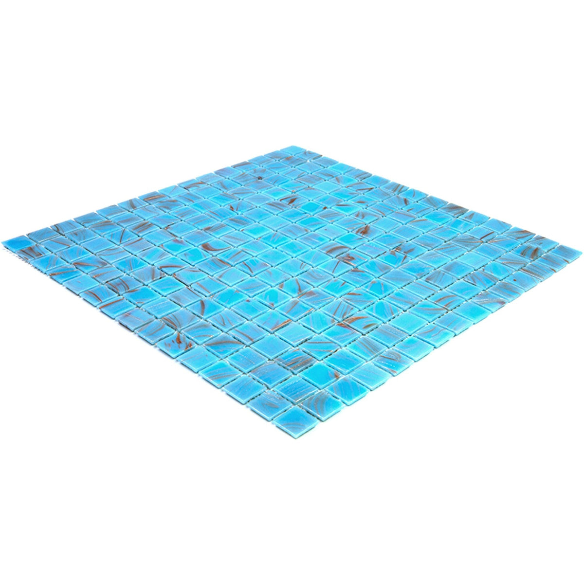 Apollo Tile Celestial Maya Blue 12-in x 12-in Glossy Glass Uniform Squares Floor and Wall Tile (20-sq. ft/ Carton)