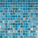 Apollo Tile Celestial Blue and Gold 12-in x 12-in Glossy Glass Uniform Squares Floor and Wall Tile (20-sq. ft/ Carton)
