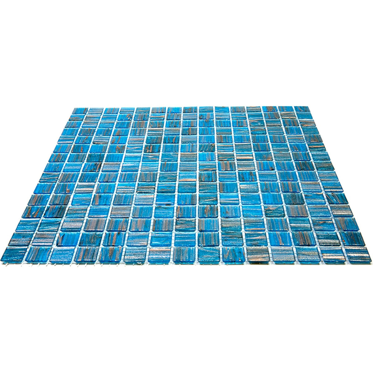 Apollo Tile Celestial Blue and Gold 12-in x 12-in Glossy Glass Uniform Squares Floor and Wall Tile (20-sq. ft/ Carton)