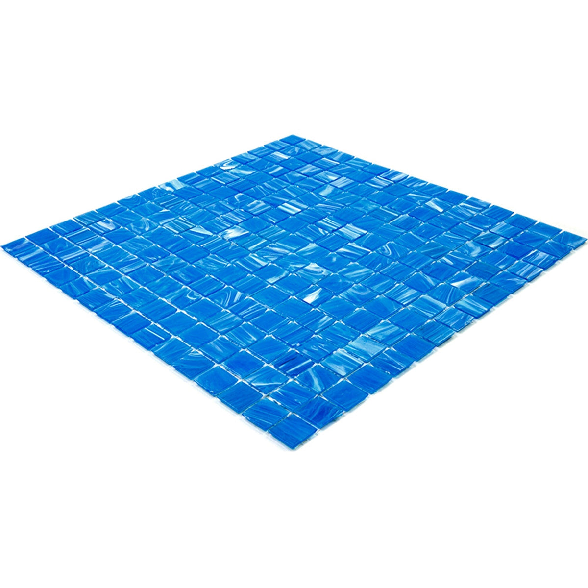 Apollo Tile Celestial Dodger Blue 12-in x 12-in Glossy Glass Uniform Squares Floor and Wall Tile (20-sq. ft/ Carton)