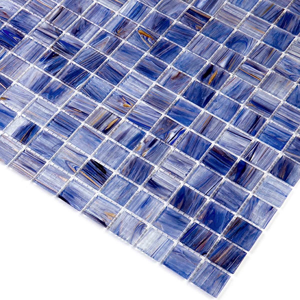Apollo Tile Celestial Blue and White 12-in x 12-in Glossy Glass Uniform Squares Floor and Wall Tile (20-sq. ft/ Carton)