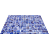 Apollo Tile Celestial Blue and White 12-in x 12-in Glossy Glass Uniform Squares Floor and Wall Tile (20-sq. ft/ Carton)