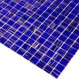 Apollo Tile Celestial Royal Blue and Gold 12-in x 12-in Glossy Glass Uniform Squares Floor and Wall Tile (20-sq. ft/ Carton)