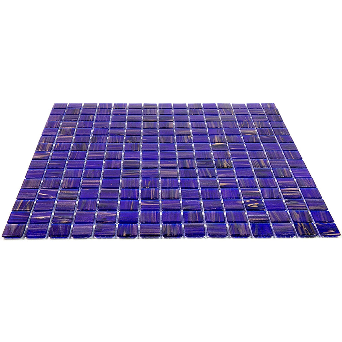Apollo Tile Celestial Royal Blue and Gold 12-in x 12-in Glossy Glass Uniform Squares Floor and Wall Tile (20-sq. ft/ Carton)