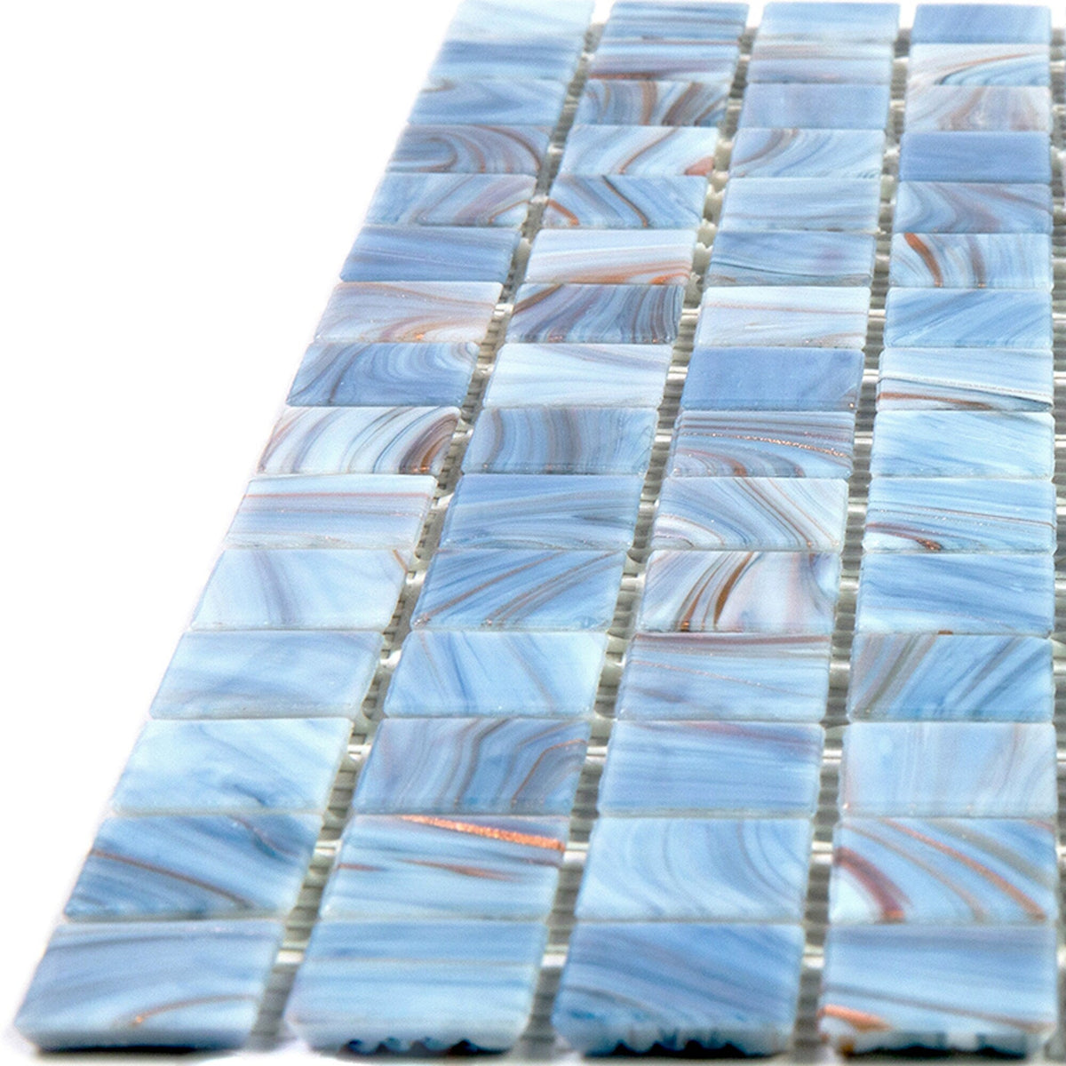 Apollo Tile Celestial Manatee Blue 12-in x 12-in Glossy Glass Uniform Squares Floor and Wall Tile (20-sq. ft/ Carton)