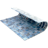 Apollo Tile Celestial Manatee Blue 12-in x 12-in Glossy Glass Uniform Squares Floor and Wall Tile (20-sq. ft/ Carton)
