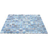 Apollo Tile Celestial Manatee Blue 12-in x 12-in Glossy Glass Uniform Squares Floor and Wall Tile (20-sq. ft/ Carton)