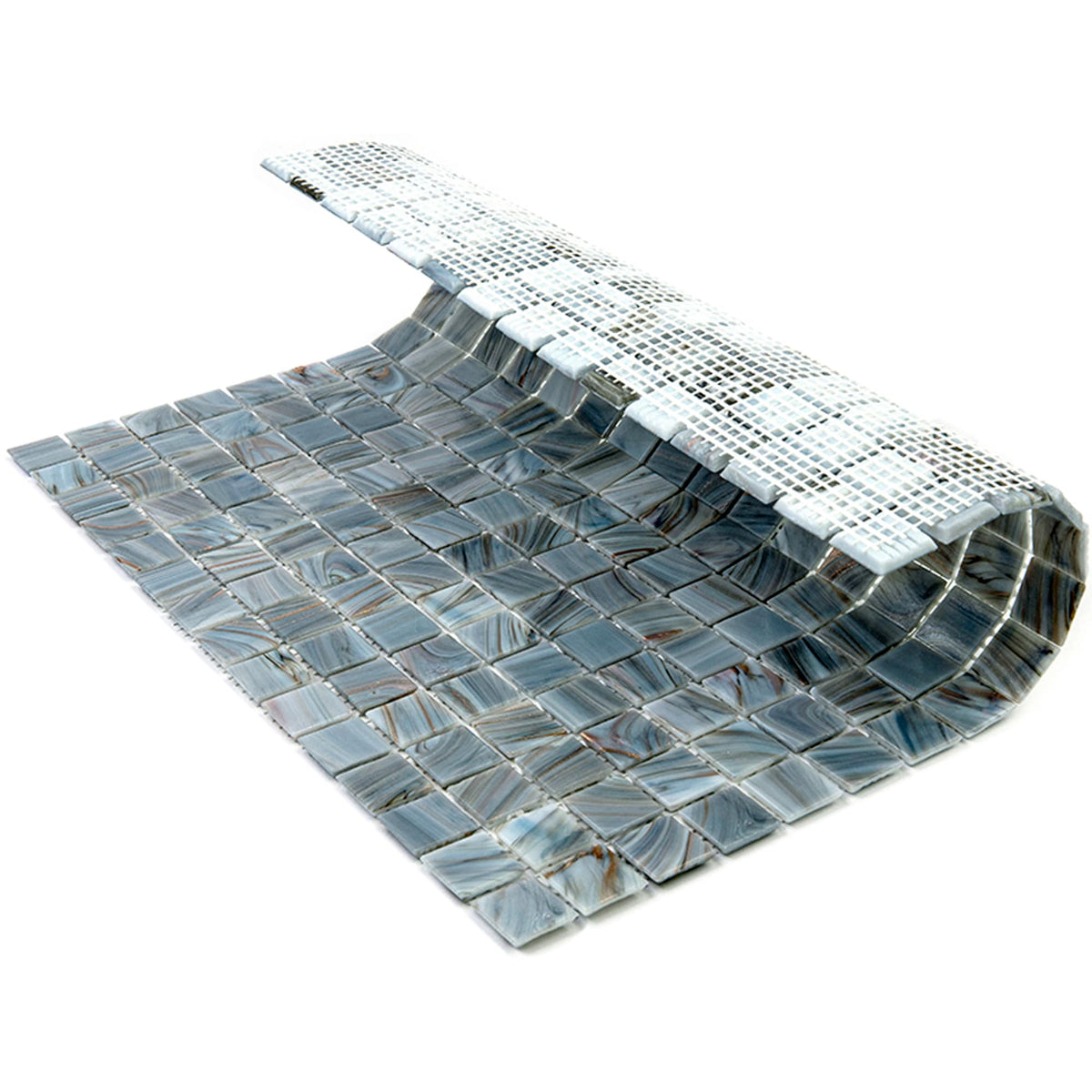 Apollo Tile Celestial Templeton Gray 12-in x 12-in Glossy Glass Uniform Squares Floor and Wall Tile (20-sq. ft/ Carton)