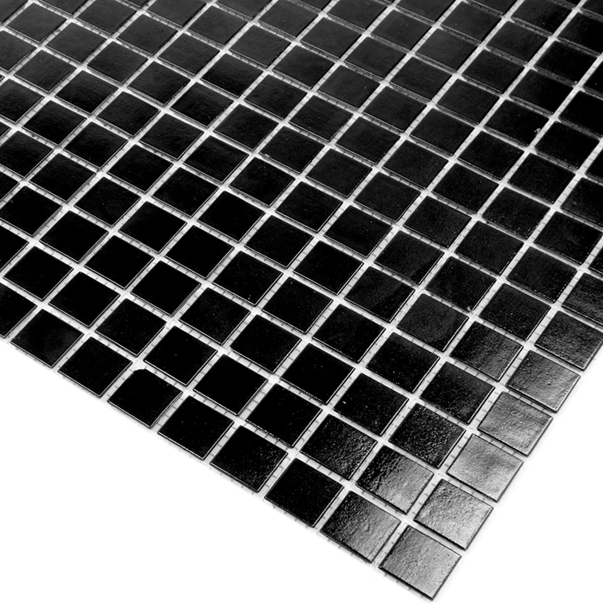 Apollo Tile Dune Black 12-in x 12-in Glossy Glass Uniform Squares Floor and Wall Tile (20-sq. ft/ Carton)