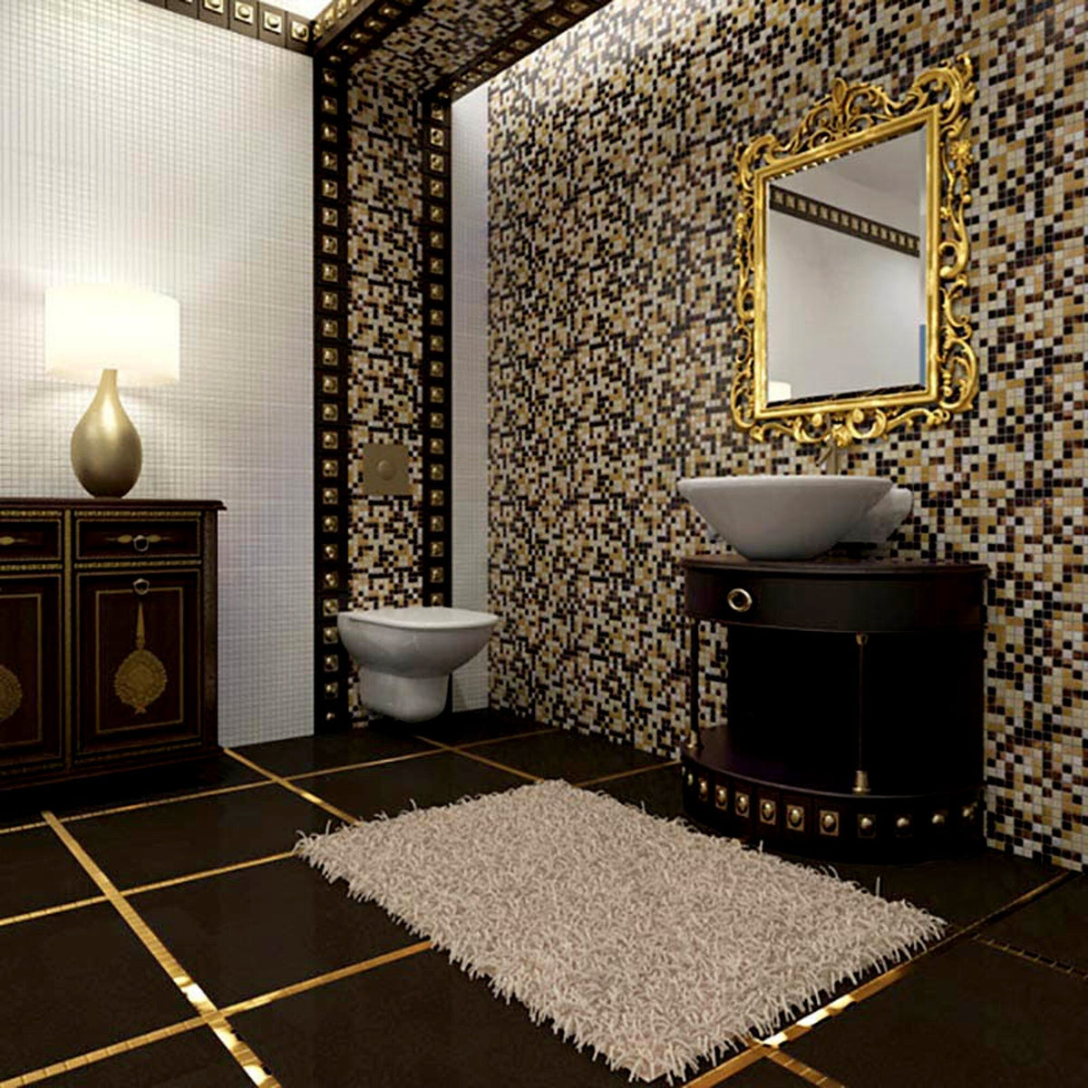 Apollo Tile Dune Off-white 12-in x 12-in Glossy Glass Uniform Squares Floor and Wall Tile (20-sq. ft/ Carton)