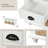 Mondawe Rustic White Storage Bench 42.1-in x 15.4-in x 18.7-in