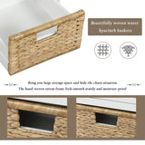 Mondawe Rustic White Storage Bench 42.1-in x 15.4-in x 18.7-in