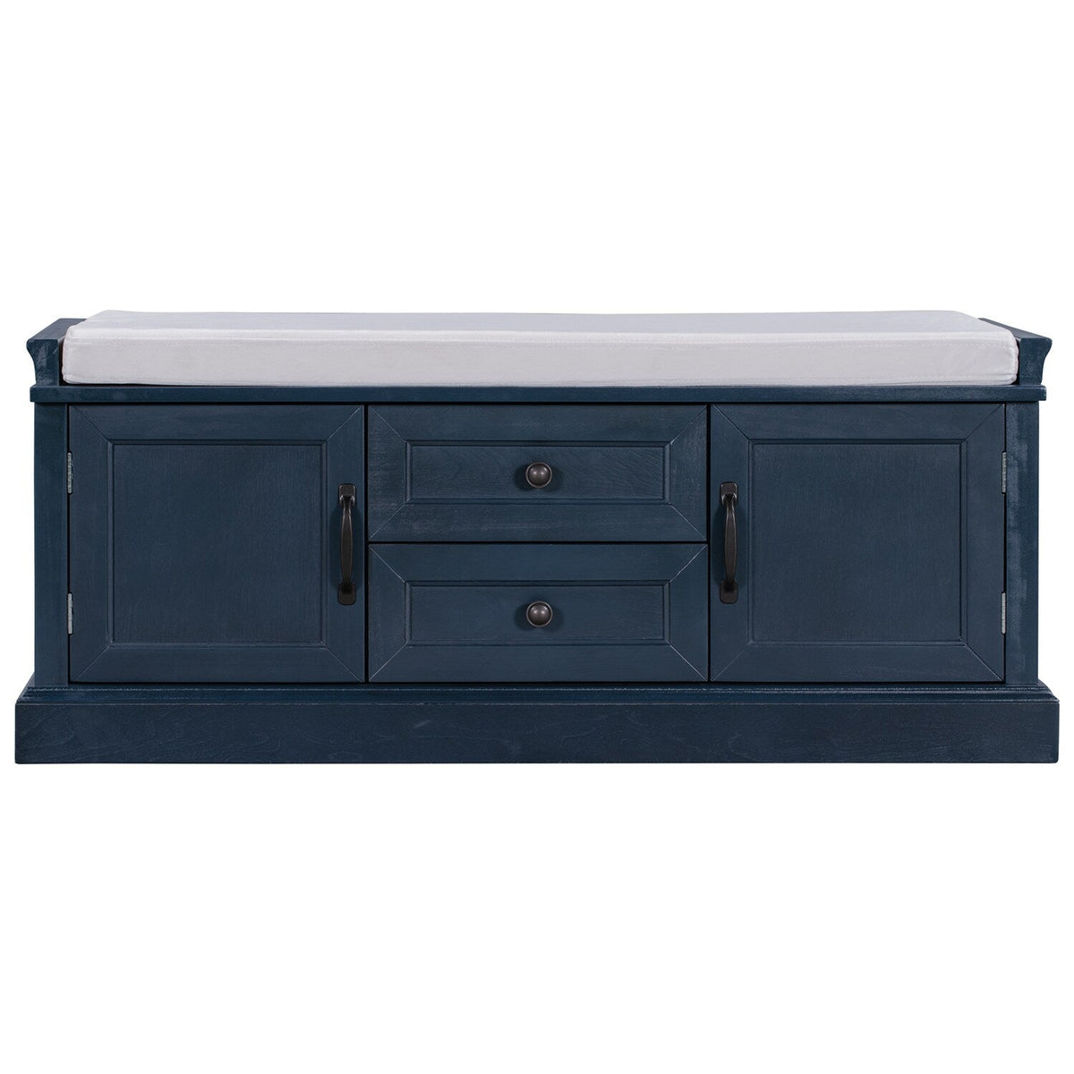 Mondawe Rustic Blue Storage Bench 42.5-in x 15.9-in x 17.5-in