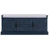 Mondawe Rustic Blue Storage Bench 42.5-in x 15.9-in x 17.5-in
