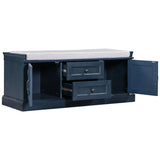 Mondawe Rustic Blue Storage Bench 42.5-in x 15.9-in x 17.5-in