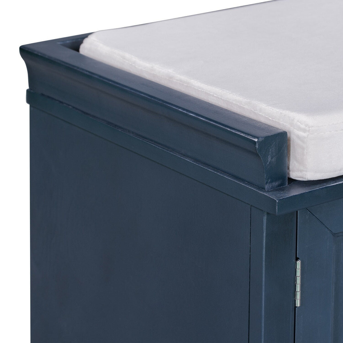 Mondawe Rustic Blue Storage Bench 42.5-in x 15.9-in x 17.5-in