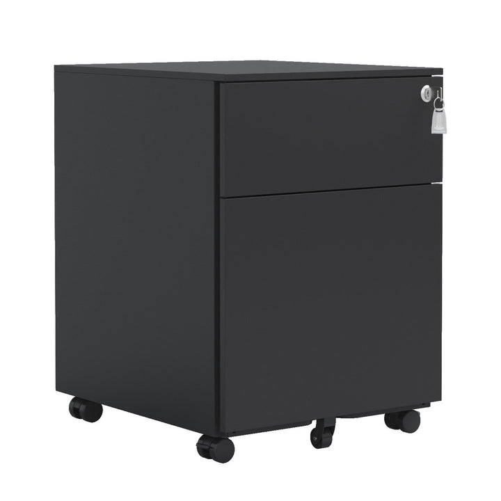 Mondawe Black 2-Drawer 15.35-in File Cabinet