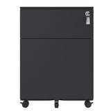 Mondawe Black 2-Drawer 15.35-in File Cabinet