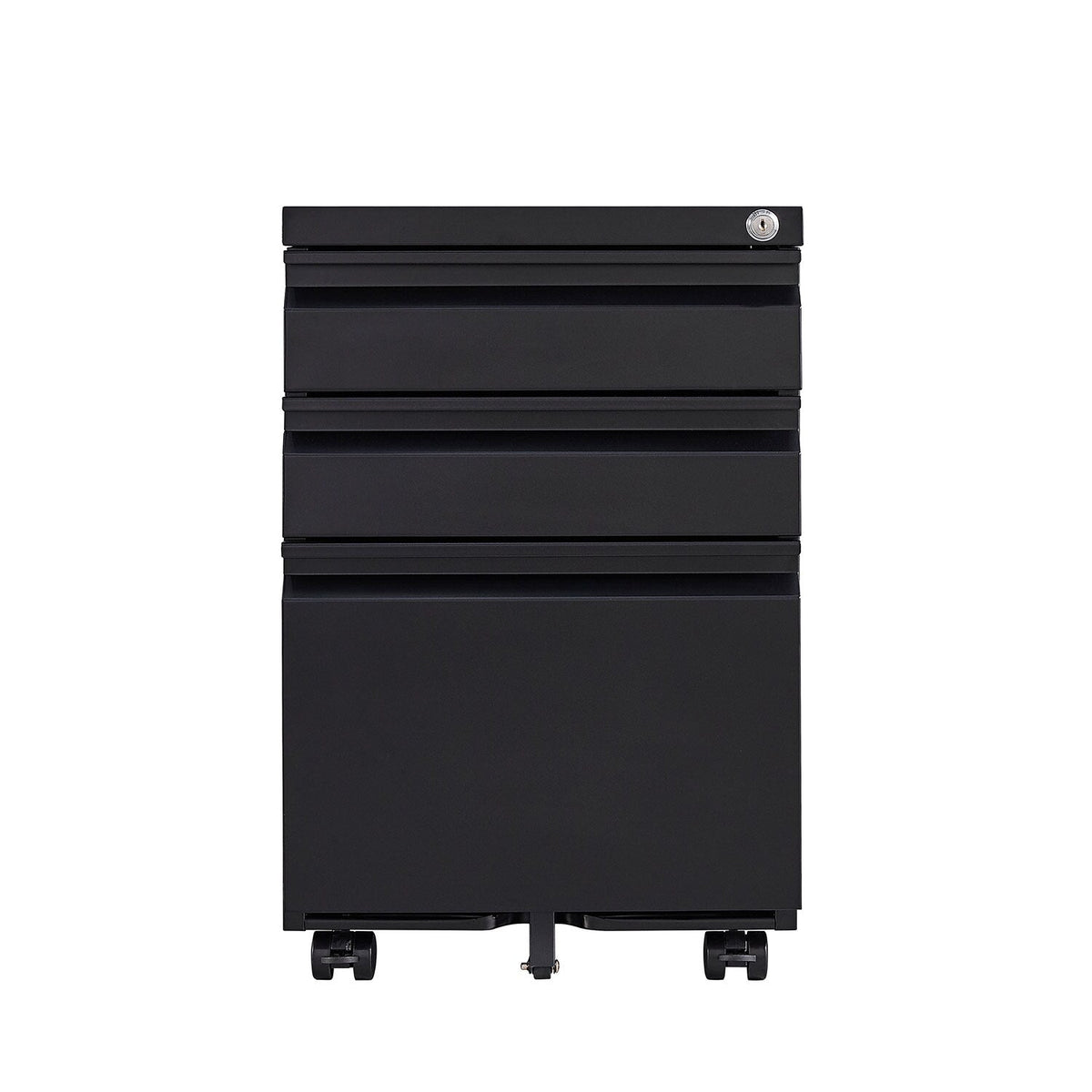 Mondawe Black 3-Drawer 15.35-in File Cabinet