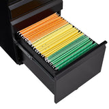 Mondawe Black 3-Drawer 15.35-in File Cabinet