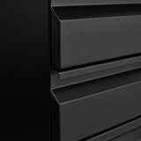 Mondawe Black 3-Drawer 15.35-in File Cabinet