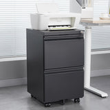 Mondawe Black 2-Drawer 17.7-in File Cabinet