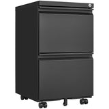 Mondawe Black 2-Drawer 17.7-in File Cabinet