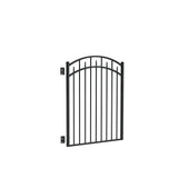 Freedom Concord 4-1/2-ft H x 4-ft W Black Aluminum Spaced Picket Flat-top Decorative Fence Gate