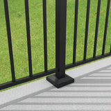 Freedom 6-in Black Metal Surface Mount For Metal Fence