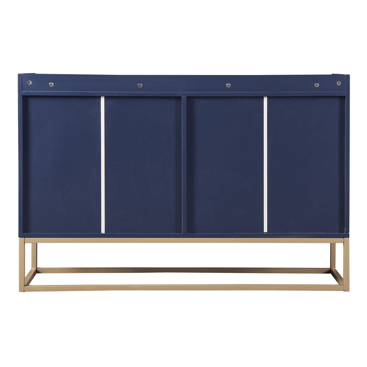 SINOFURN Rustic Light Brown Wood Sideboard with Bamboo Cabinet Body and Rattan Weave Detail