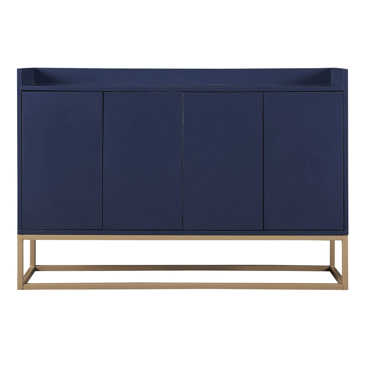 SINOFURN Rustic Light Brown Wood Sideboard with Bamboo Cabinet Body and Rattan Weave Detail