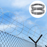 VEVOR 2-Roll Razor Wires x 1-1/2-in W Gray/Silver Galvanized Steel Round Yard Fence Rail