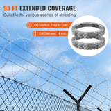 VEVOR 2-Roll Razor Wires x 1-1/2-in W Gray/Silver Galvanized Steel Round Yard Fence Rail