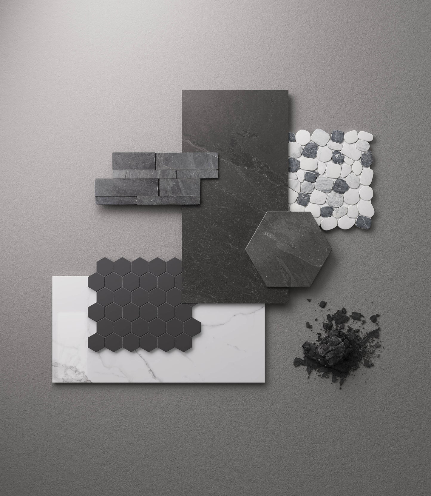 Satori Nouveau Greige 7-in x 8-in Matte Porcelain Encaustic Hexagon Floor and Wall Tile (0.28-sq. ft/ Piece)