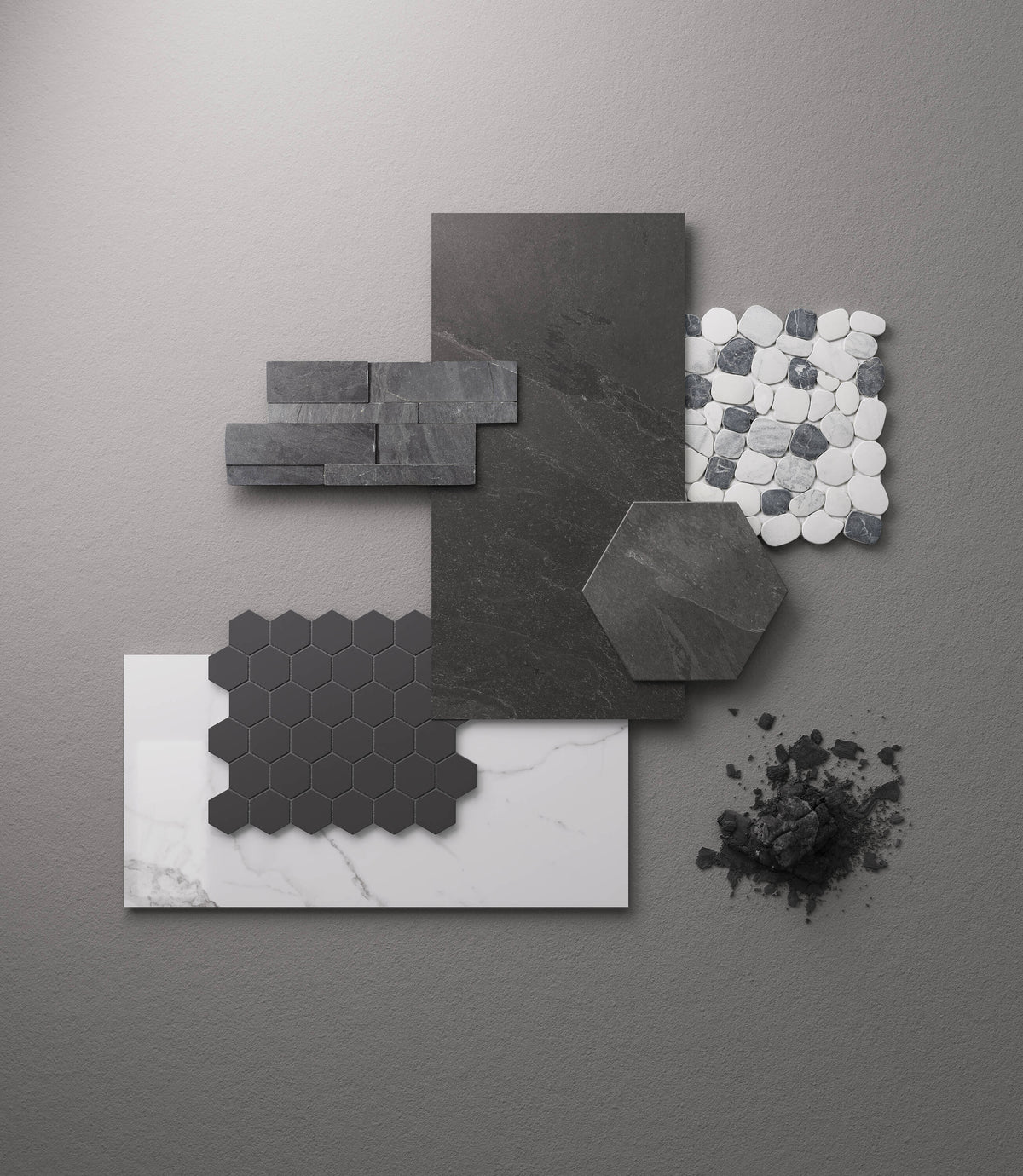 Satori Carbon 11-in x 12-in Matte Porcelain Hexagon Mosaic Floor and Wall Tile (0.9-sq. ft/ Piece)