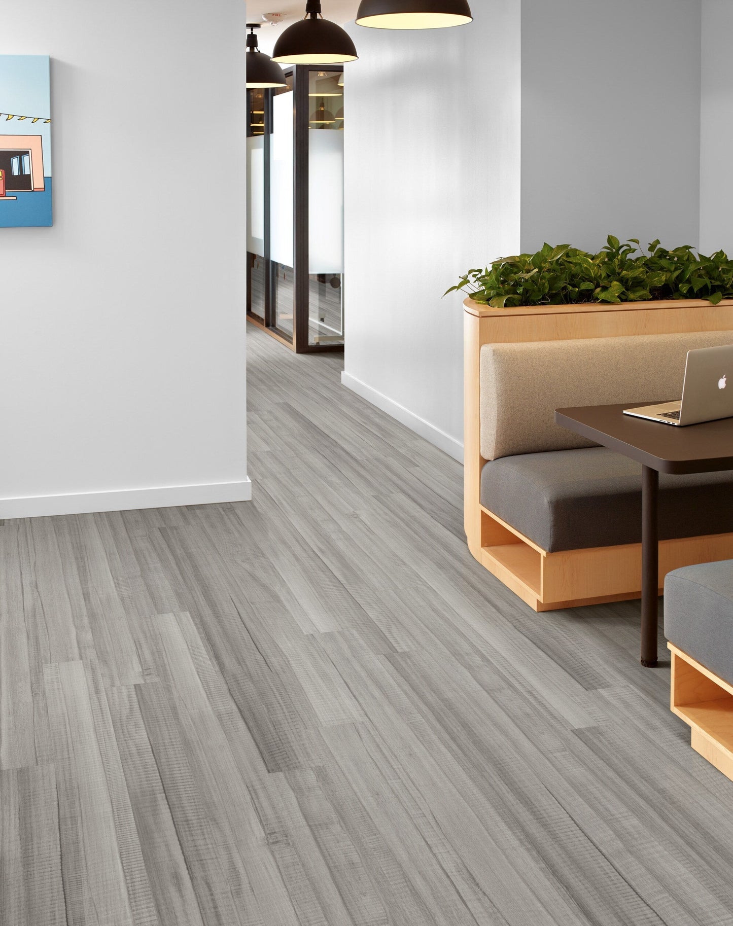 Shaw Westwork Brevard Gray 12-mil x 6-in W x 48-in L Waterproof Glue Down Luxury Vinyl Plank Flooring (41.72-sq ft/ Carton)