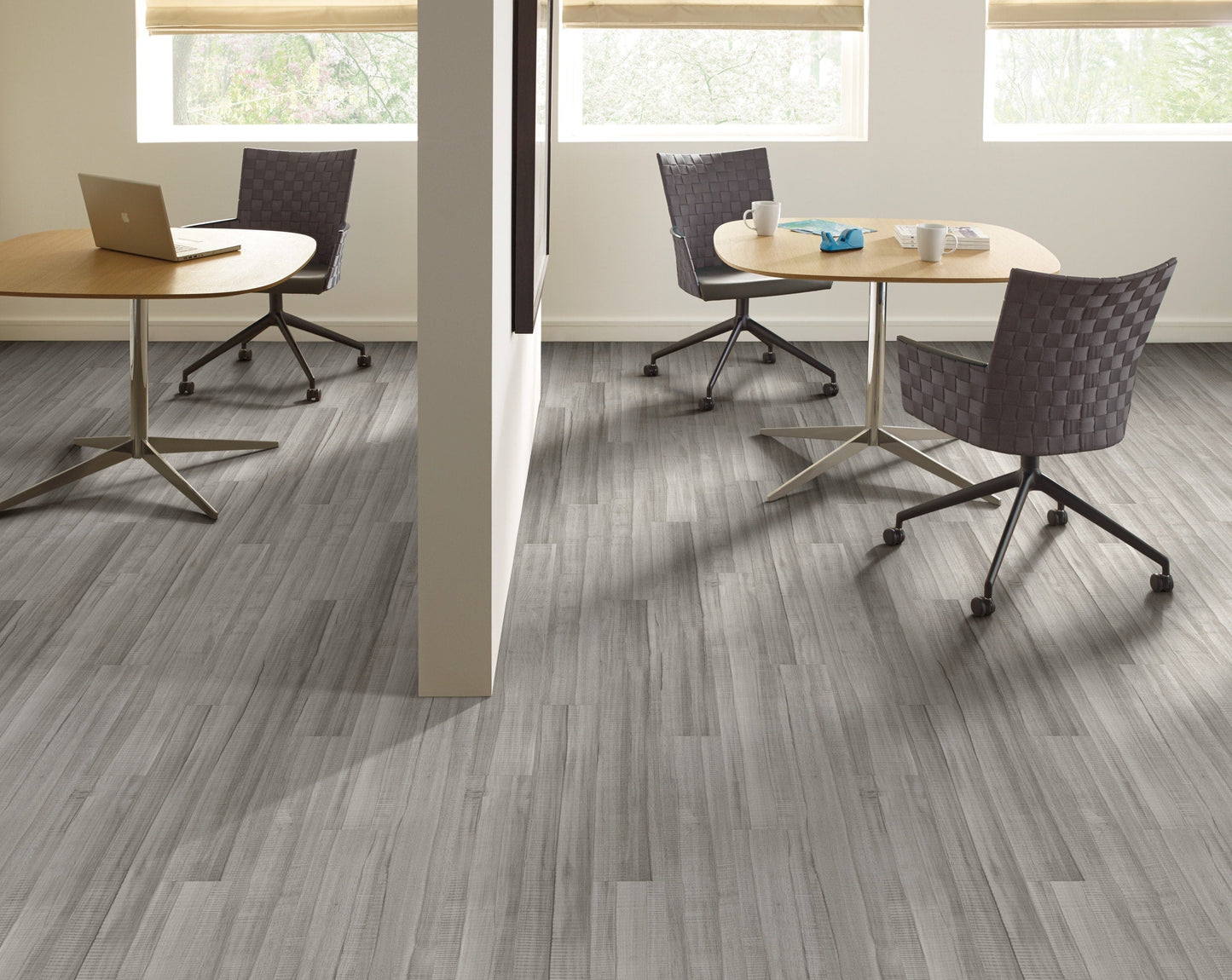 Shaw Westwork Brevard Gray 12-mil x 6-in W x 48-in L Waterproof Glue Down Luxury Vinyl Plank Flooring (41.72-sq ft/ Carton)