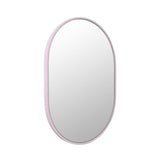 28 in. x 20 in. Pill Shape Black Stainless Steel Framed Mirror