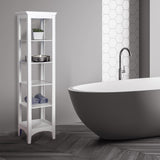 Teamson Home Madison 15-in x 63-in x 13-in White Freestanding Linen Cabinet