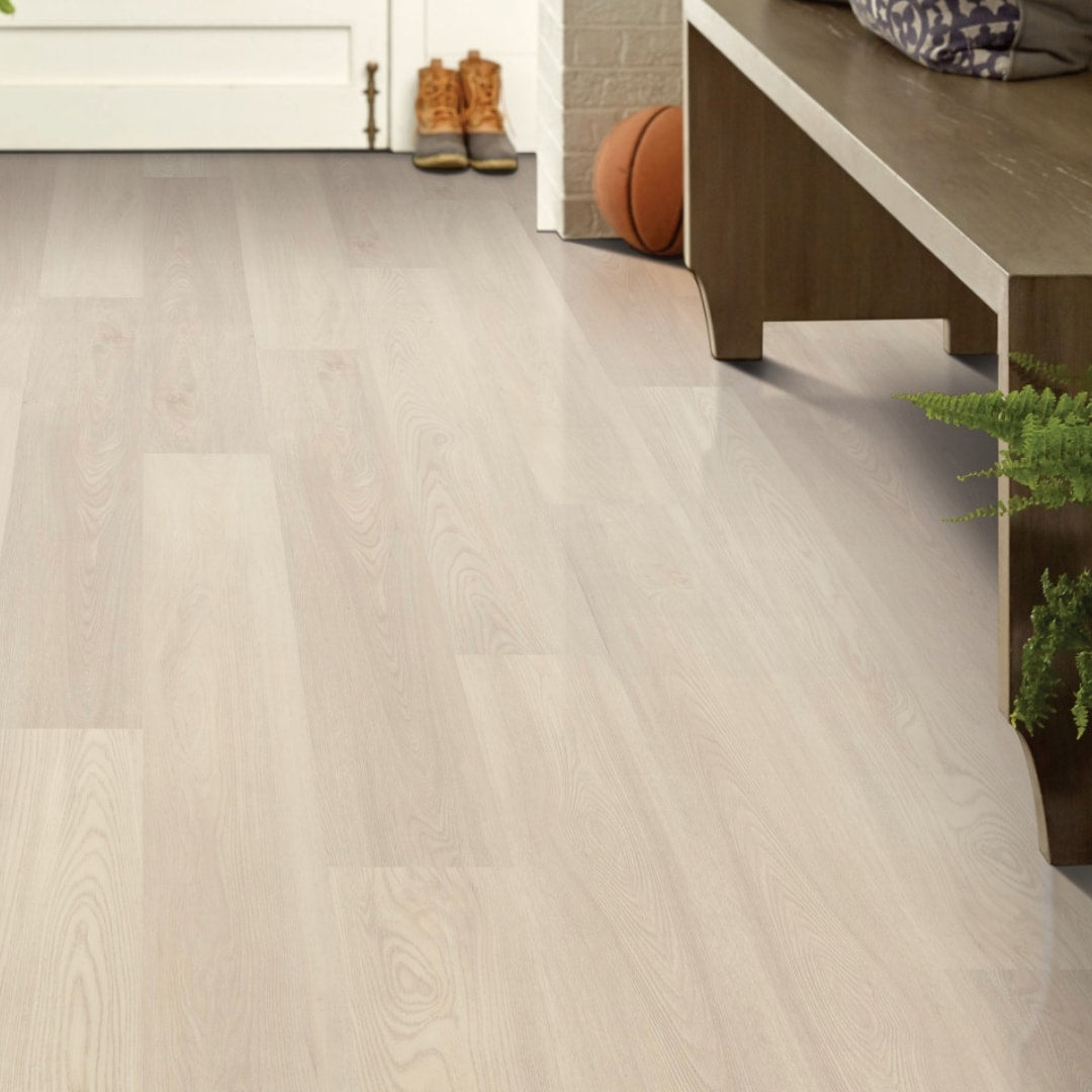 Shaw Newcastle Lancet Oak Brown 12-mil x 7-in W x 48-in L Waterproof Interlocking Luxury Vinyl Plank Flooring (18.67-sq ft/ Carton)
