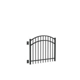 Freedom New Haven 3-ft H x 4-ft W Black Aluminum Spaced Picket Decorative Walk-thru Fence Gate