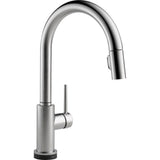 Trinsic Single-Handle Pull-Down Sprayer Kitchen Faucet with Touch2O Technology in Matte Black - Super Arbor