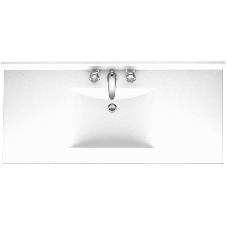 SWAN Contour 43-in White Solid Surface Bathroom Vanity Top