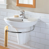 American Standard Ravenna Semi-Pedestal Combo Bathroom Sink Leg in White