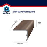 SimpleSolutions Ridge Line Mix MDF Vinyl Stair Nose Floor Molding, 1.88-in W x 78.7-in L x 1.32-in H